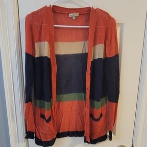 Alter'd state cardigan - orange and blue- size medium